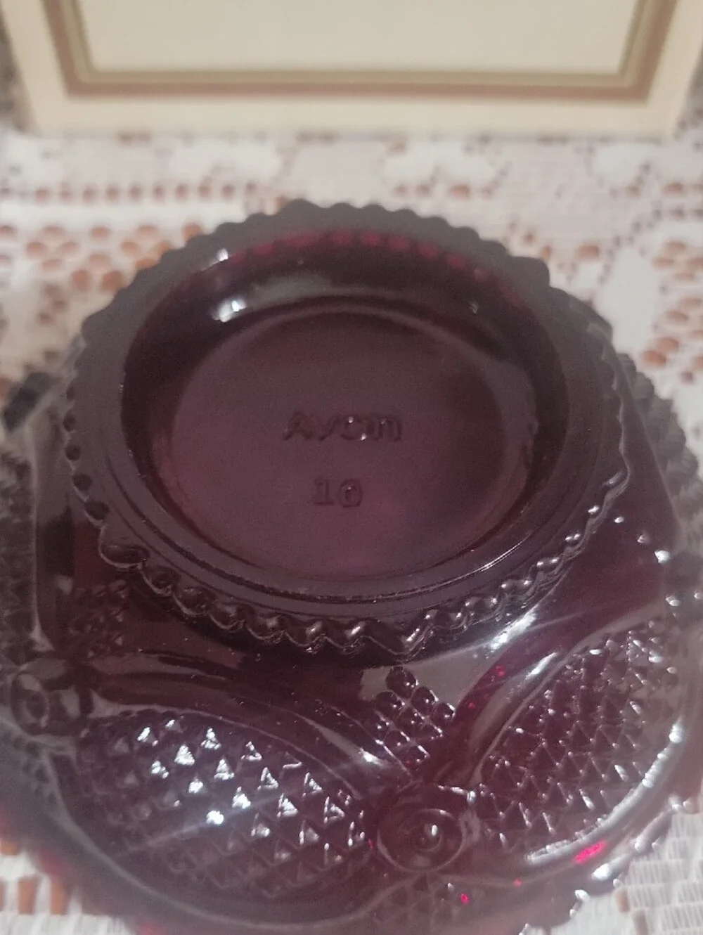 Avon Cape Cod Collection Ruby Glass Dessert Bowls - Pair